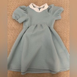 Size 8 Janie and Jack quilted puff sleeve dress (cotton blend)